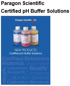 Paragon Scientific Certified pH Buffer Solutions